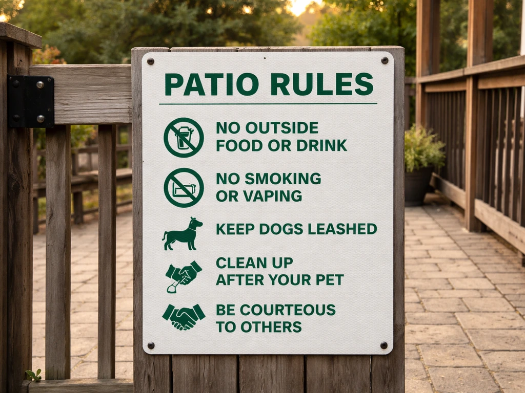 Patio Rules Sign: What to Write and How to Install It