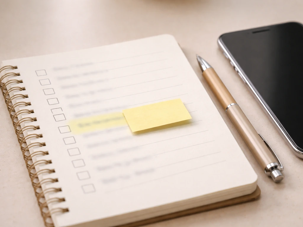 Desk scene with a handwritten-style order list and one line highlighted to suggest discount eligibility.