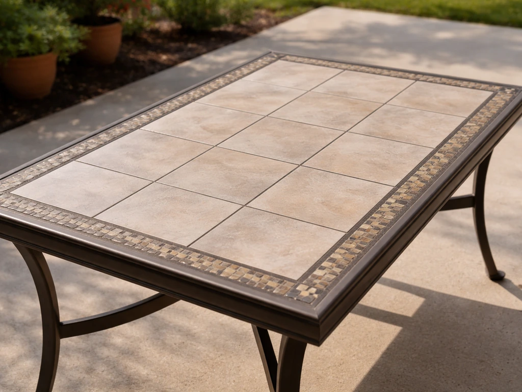 Patio Table Ceramic Tile Top: Plan, Install, Repair